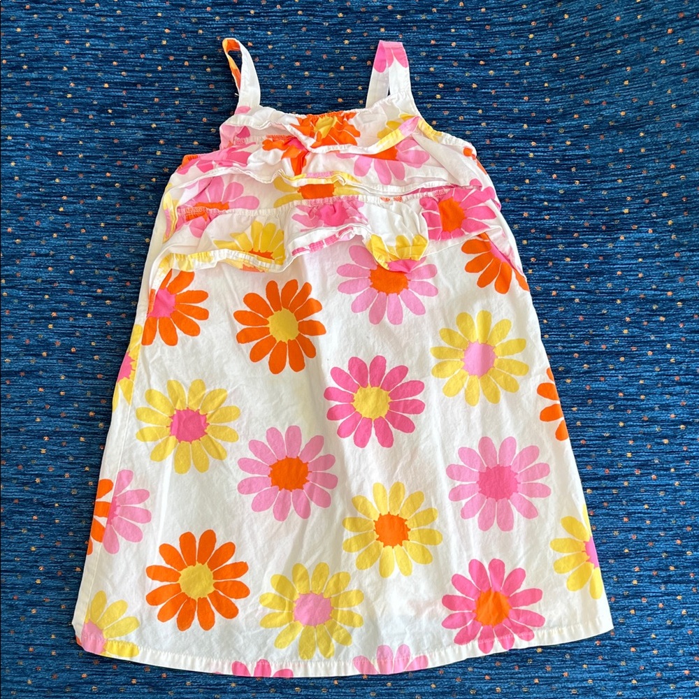 Hanna Andersson Pink and Yellow Floral cotton Dress size 5–6